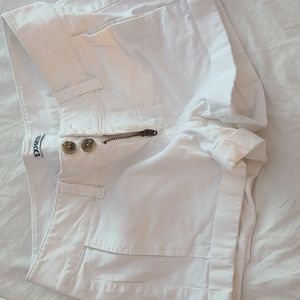 Express Size 2 White cuffed shorts